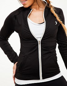 Fitted Long-Sleeve Athletic Jacket