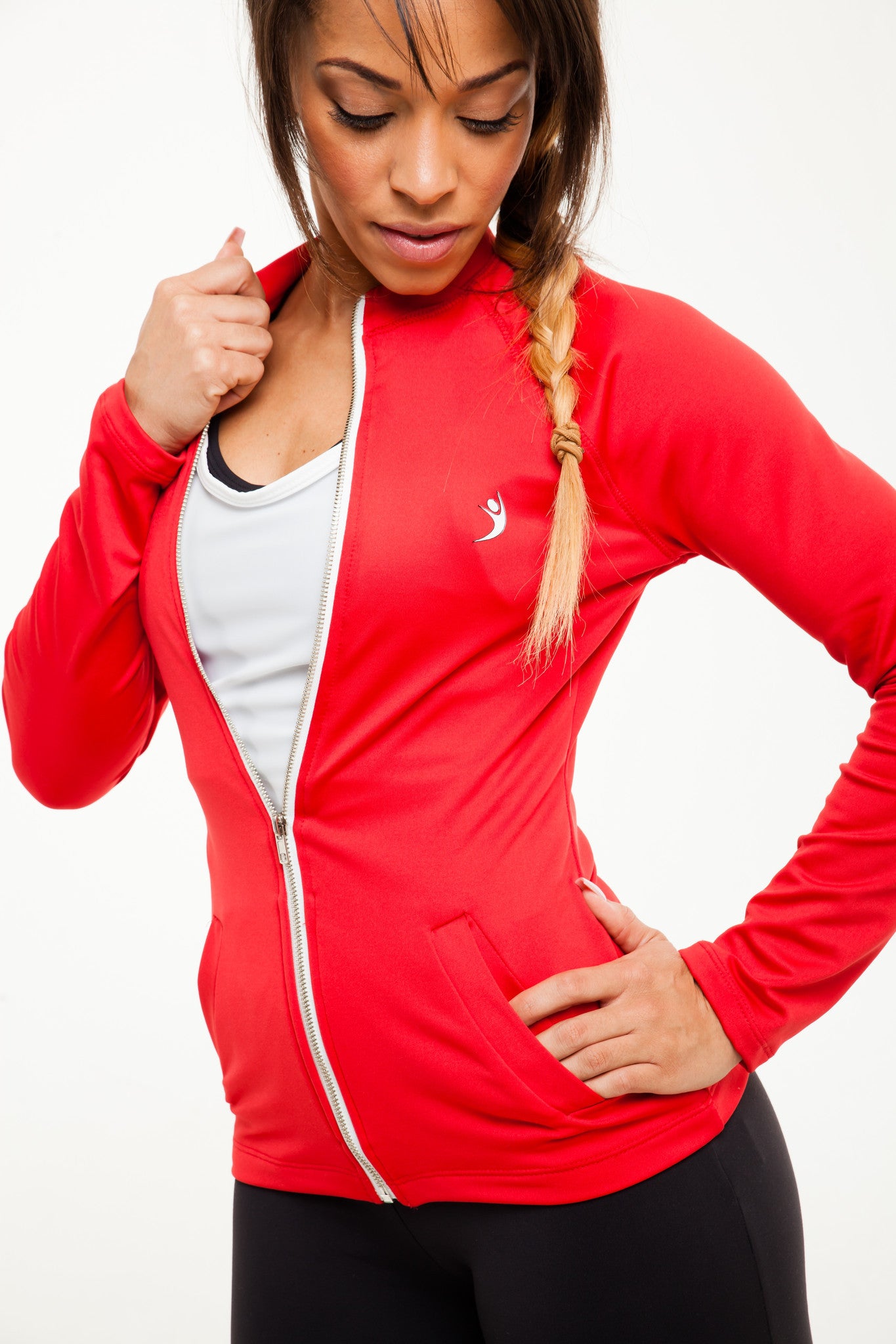 Long sales activewear jacket